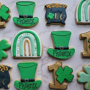 St. Patrick's Theme - Birthday Sugar Cookies - Custom Sugar Cookies