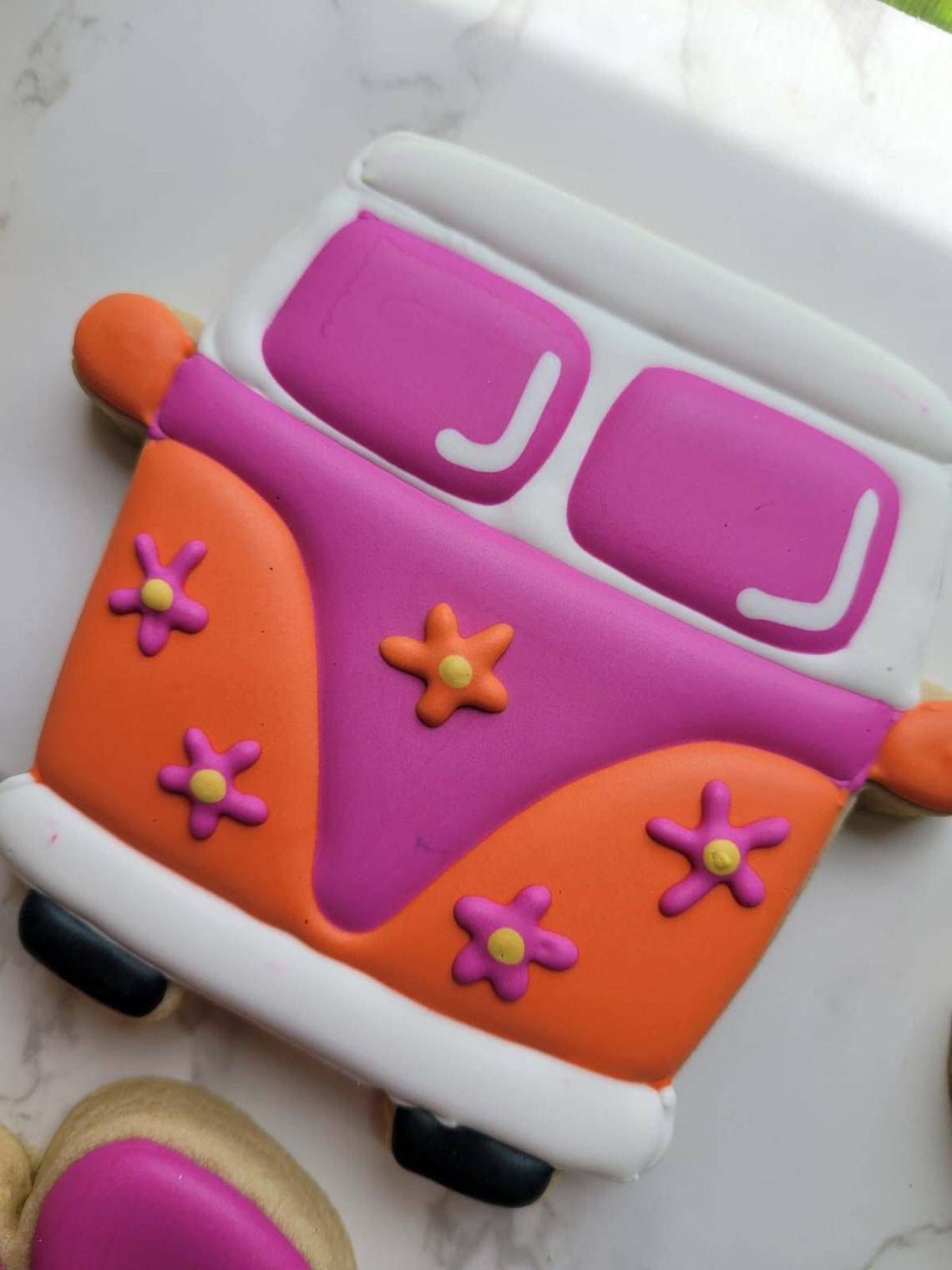 Groovy Theme Birthday Sugar Cookies Custom Sugar Cookies Etsy