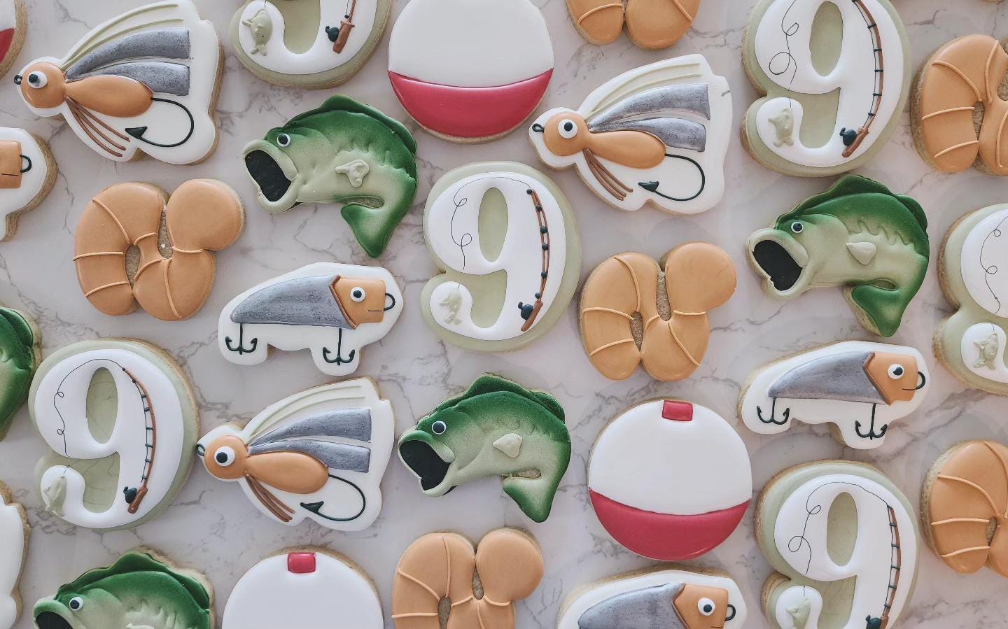 Custom Cookies Fish Fishing Birthday Sugar Cookies - Custom Sugar Cookies - Etsy