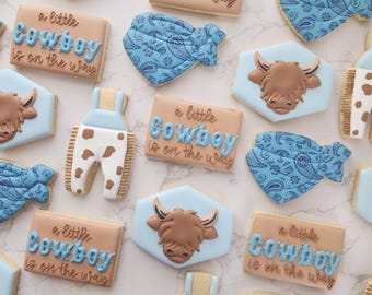 Western Baby Shower Sugar Cookies - Custom Sugar Cookies