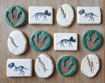 Dinosaur Theme - Birthday Sugar Cookies - Custom Sugar Cookies
