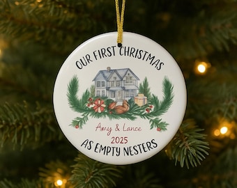 Personalized Empty Nesters Christmas Ornament, Custom House Keepsake