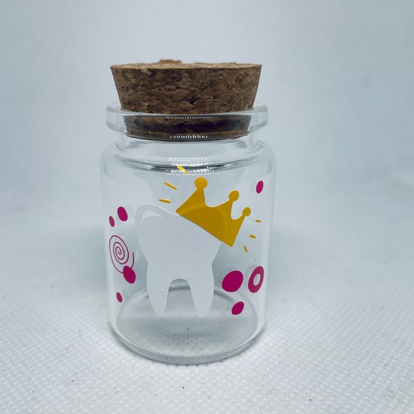 TOOTH FAIRY CUSTOM Jar With Cork Lid, Tooth Fairy Magic, Customized Childs Gift, Parenting Gift, Kids Tooth Fairy Accessories, Kid Keepsake