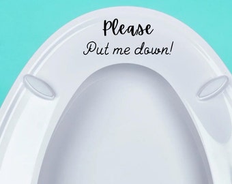 „Put Me Down“ Toiletten-Aufkleber – Witziger Badezimmer-Wandaufkleber Aus PVC, Schwarz, Selbstklebend
