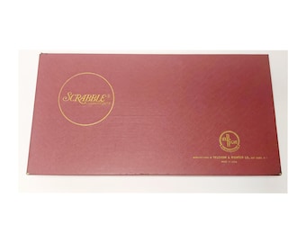 Vintage 1953 Scrabble Game Maroon box  Complete set Excellent condition