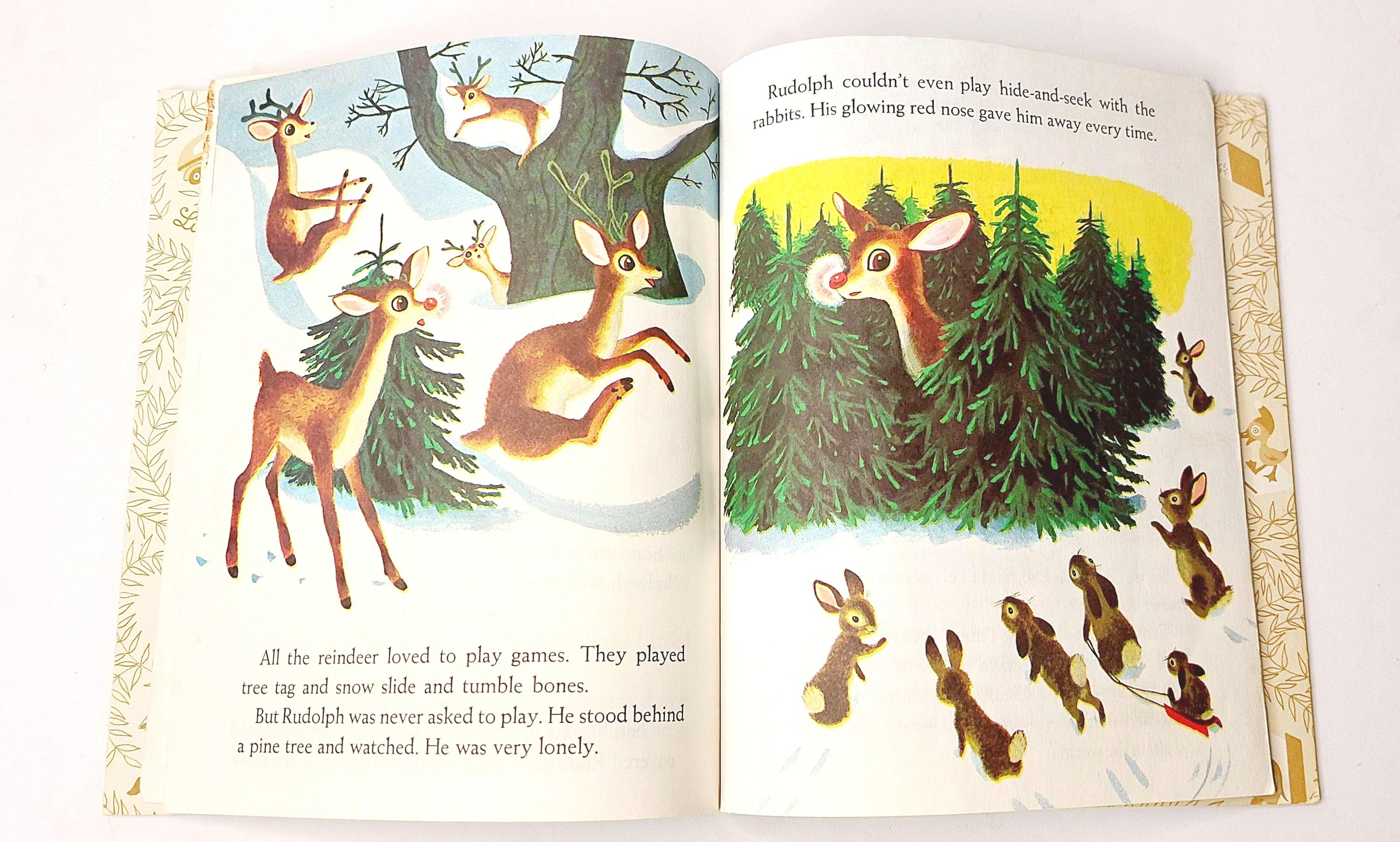Vintage Rudolph the Red Nosed Reindeer Little Golden Book 1976 - Etsy