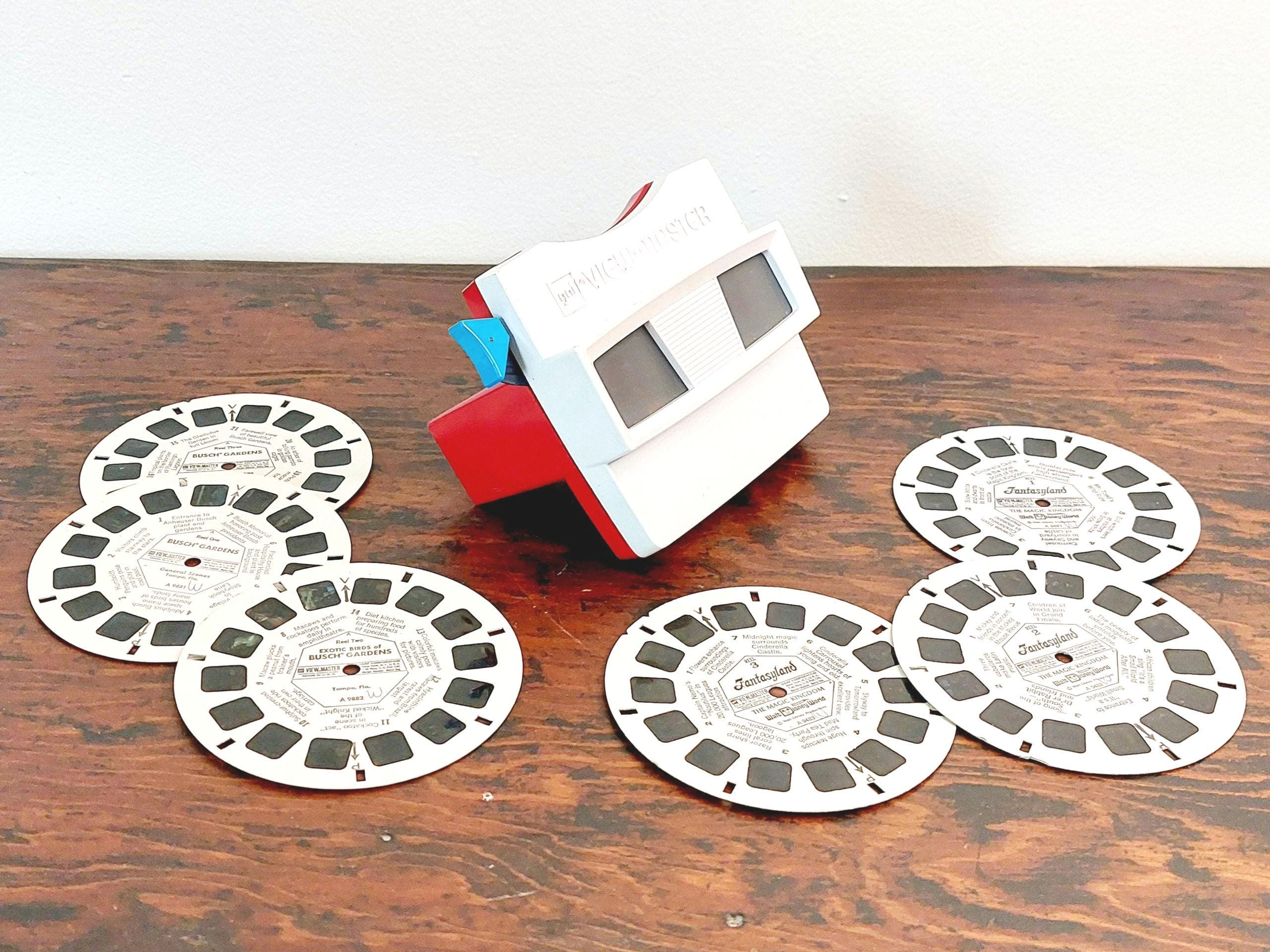 Vintage 1970s View-master Model G Bakelite Red/white With 6 Disney