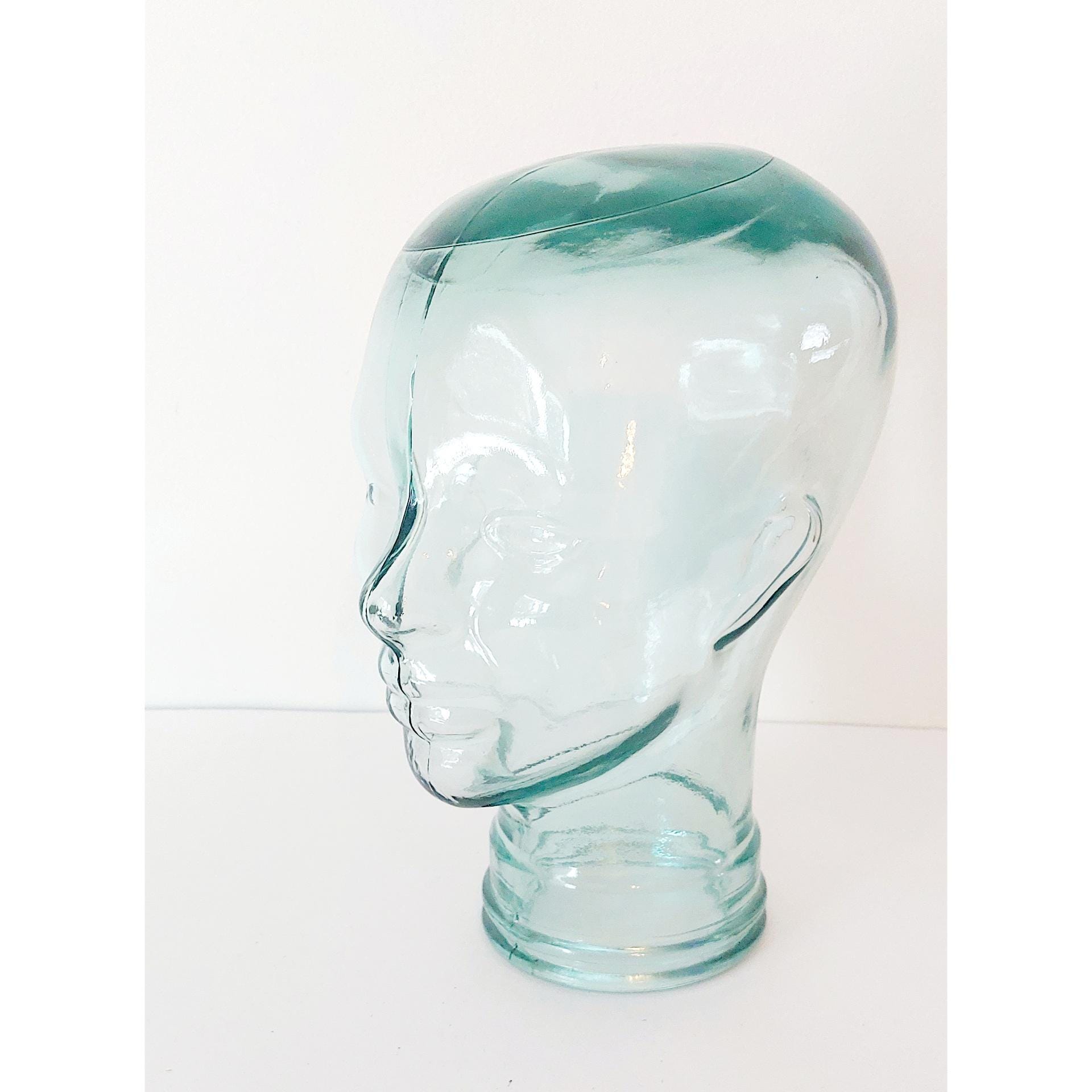 A glass wig head to keep your favorite styles on Glass Head, 9 Colors Options, Life Size Mannequin Head  main image 2