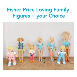 Vintage Fisher Price Loving Family Figures, 1993 Plastic Toys, Dolls, Figurines, CHOICE of figures