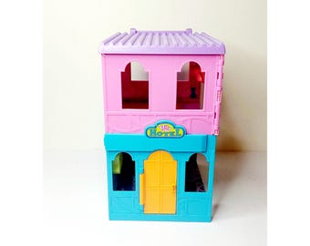 Vintage 2004 Polly Pocket Hotel Fold Up Set and swimming suit on hanger