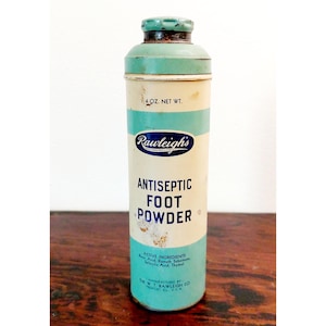 Vintage 1940s Rawleigh&#39;s Antiseptic Foot Powder Tin