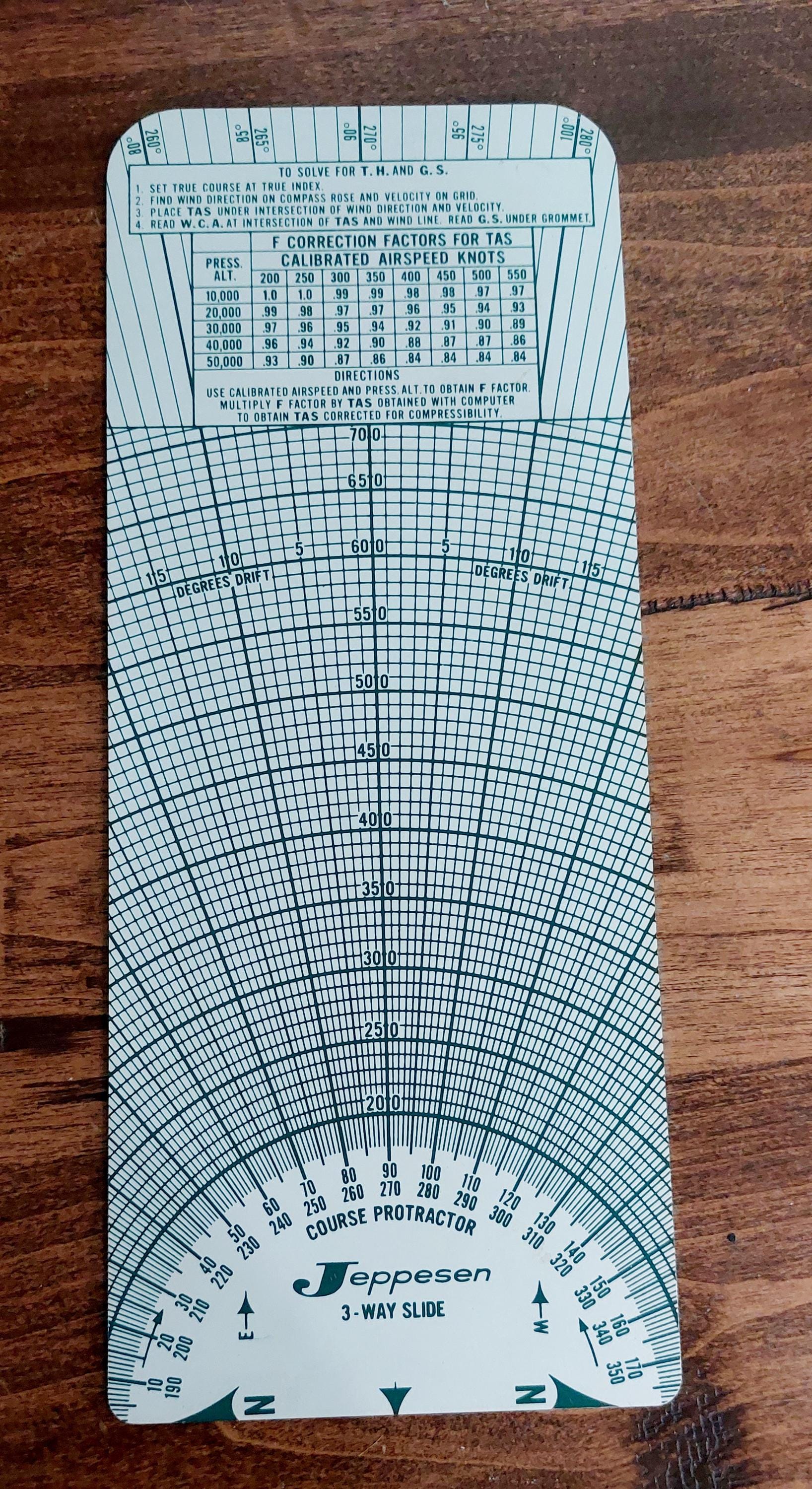 Vintage 1966 Jeppesen E6B Flight Computer Set Collectible Aviation Tool ...