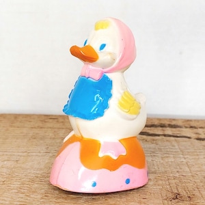 Vintage Hard Plastic Chicken on Egg Friction Toy, "Easter Unlimited" Hong Kong 1960s
