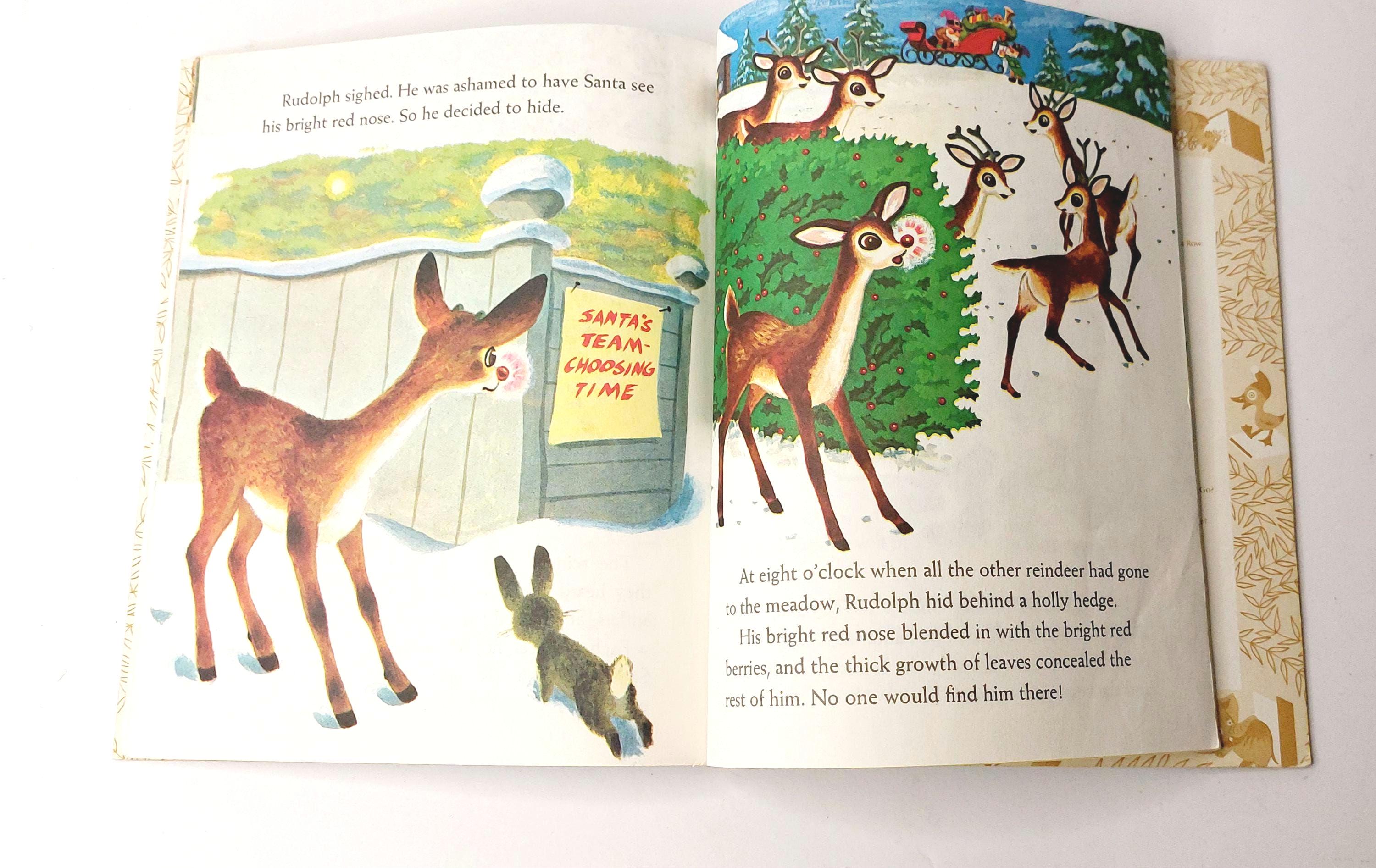 Vintage Rudolph the Red Nosed Reindeer Little Golden Book 1976 - Etsy