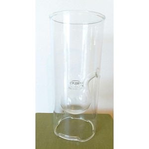Wolfard Glass Blowing Co Vintage Hand Blown 9 in Glass Oil Lamp