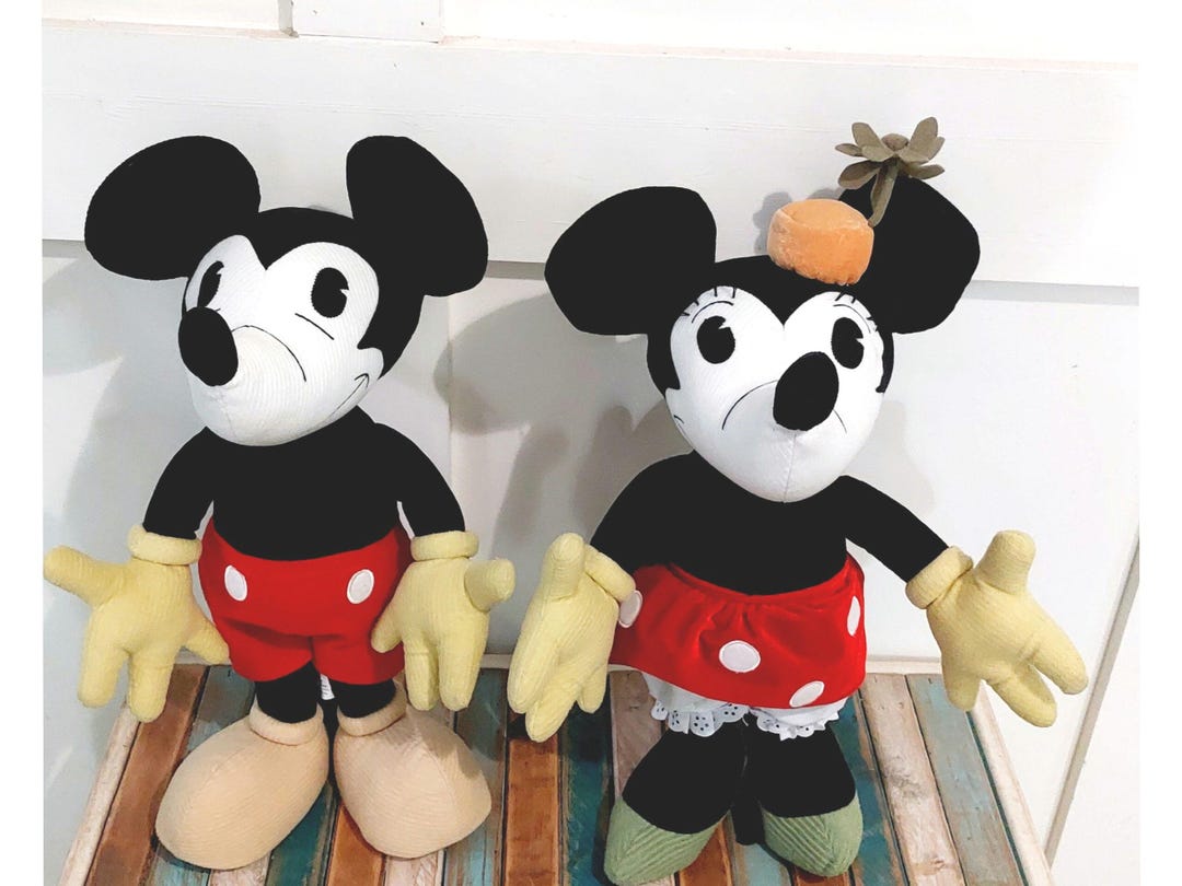 Mickey & Minnie Mouse Stuffed Toy - Etsy