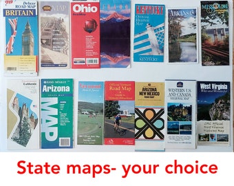 Vintage State maps, your CHOICE