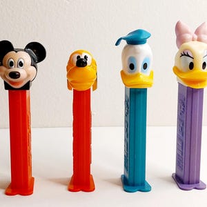 Vintage Disney PEZ Candy Dispensers Mickey Mouse Goofy Donald and Daisy Duck
