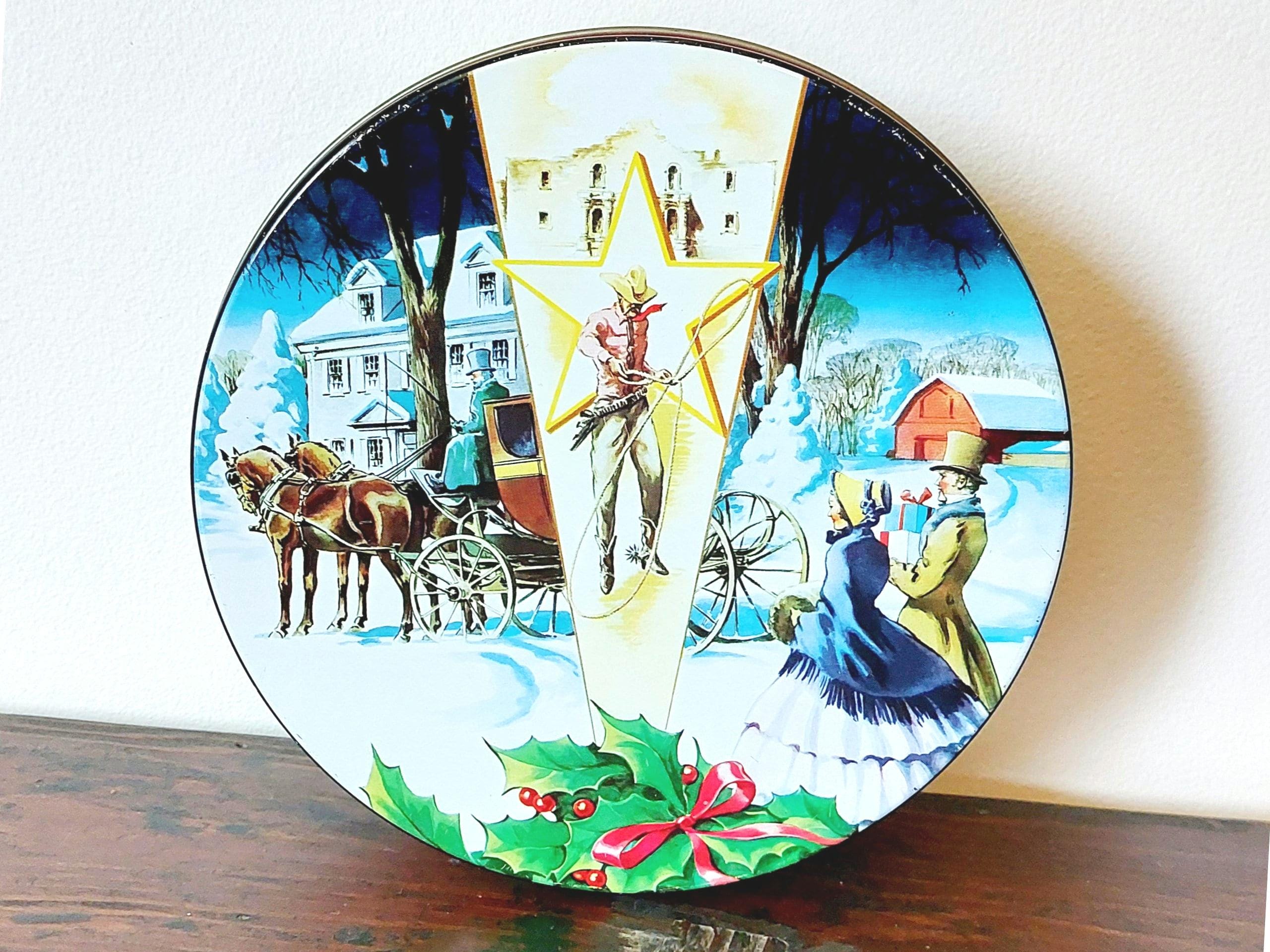 Vintage 1960s Collin Street Bakery Deluxe Fruit Cake Tin, Western