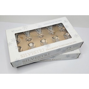 Vintage Silvestri Christmas Lights 10ct Clear Angel String Strand sets in original boxes