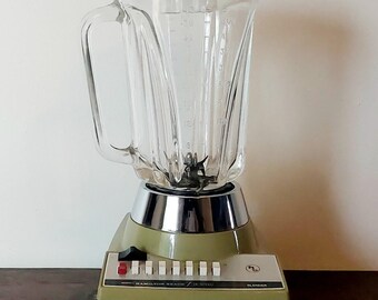 Vintage Avocado Hamilton Beach Scovill Model 653 Blender 14 Speed