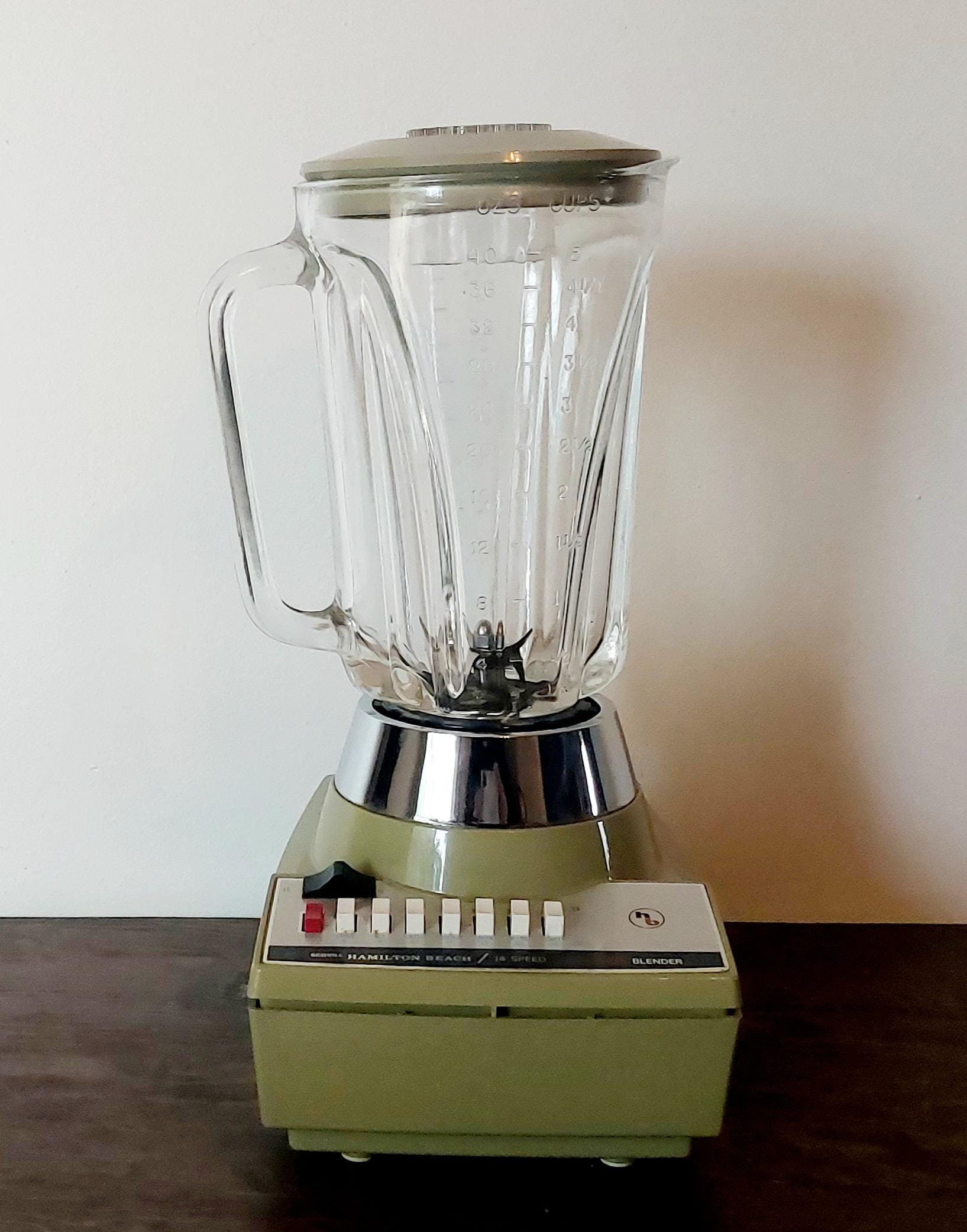 Vintage Avocado Hamilton Beach Scovill Model 653 Blender 14 Speed