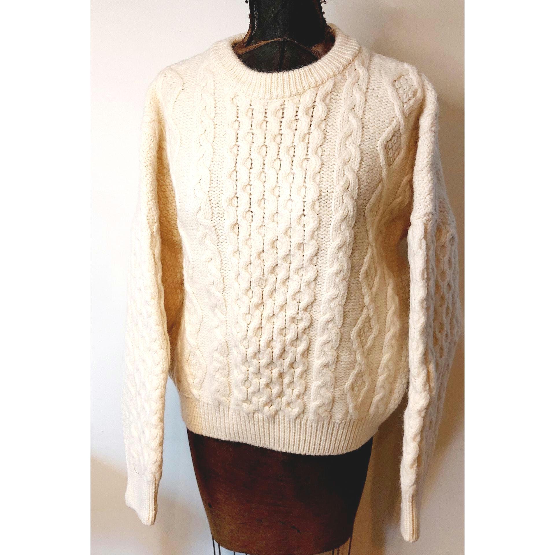 Cream Knit Fisherman Sweater