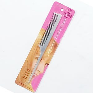 Vintage 1970s Goody Aluminum Teasing Comb NEW Old Stock in package