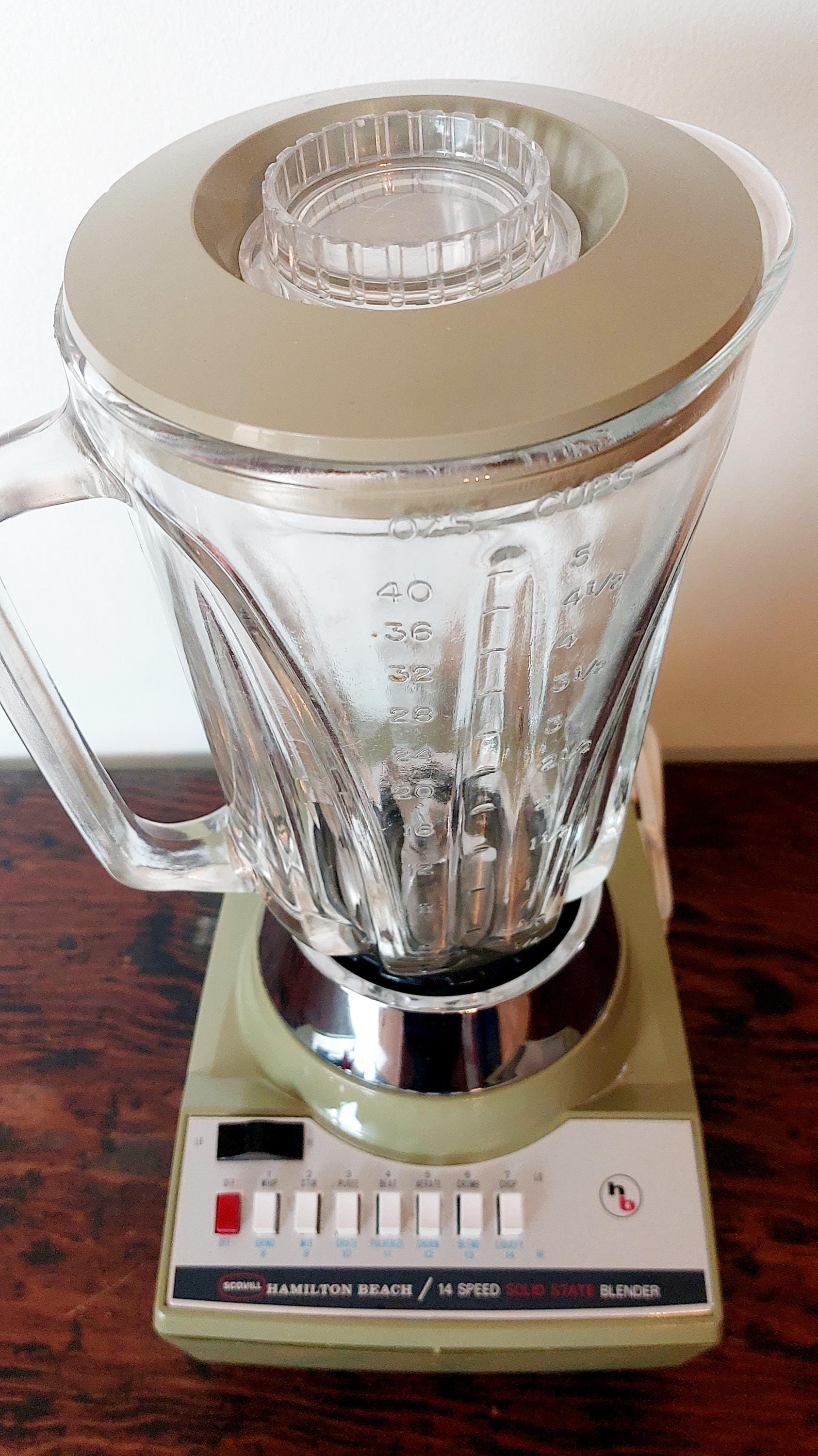 Vintage Avocado Hamilton Beach Scovill Model 653 Blender 14 Speed