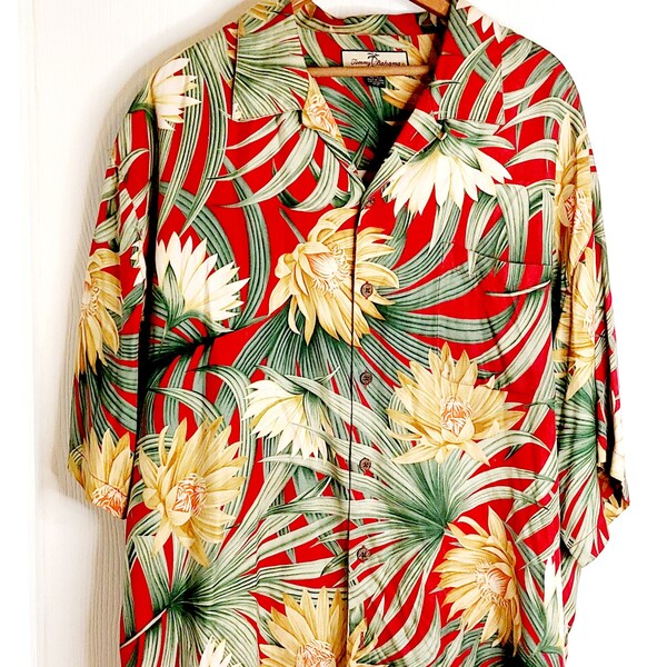 Vintage Mens Pastel Bahama 100% Silk shirt... /XL ^^^ main image 1