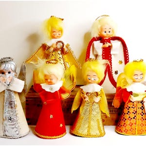 Vintage Spun Cotton And Cardboard Angel  MCM Angel Tree Topper Your CHOICE