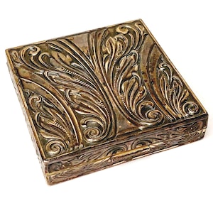 Vintage 1930s Ornate Silver vintage Evans Minaudière Carryall Compact, silver tone, Women&#39;s Art Nouveau Compact