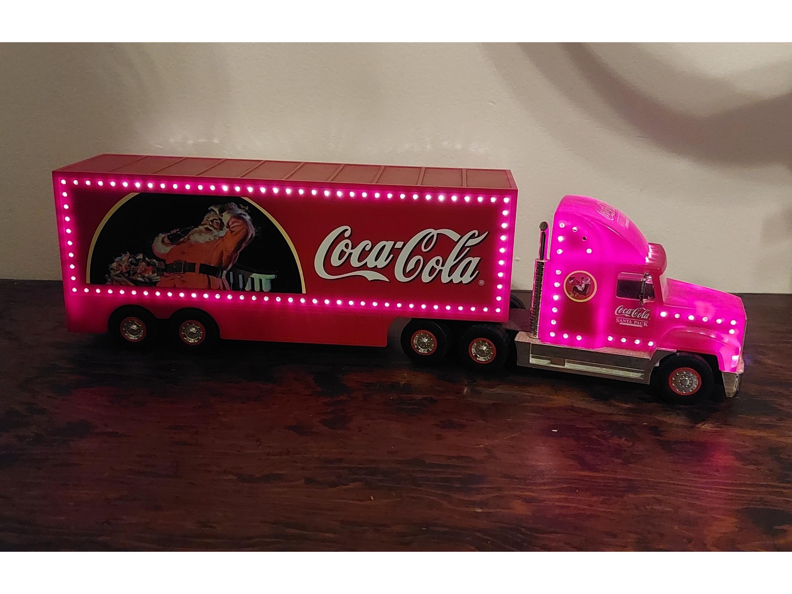 Coca cola truck toy with lights on sale