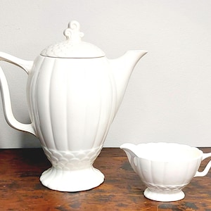 Midcentury ERPHILA Germany Coffee Pot Teapot or Chocolate Pot and Creamer Rare BERKELEY pattern