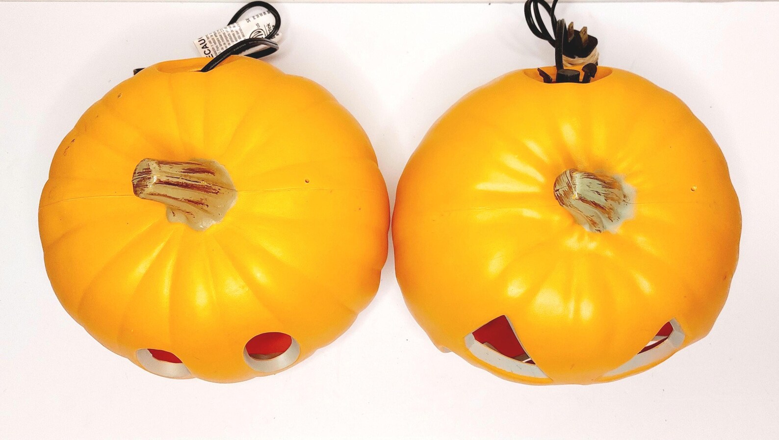 Vintage GEMMY Foam Blow Mold Light up 8 1/2 in Halloween Pumpkin Jack O ...