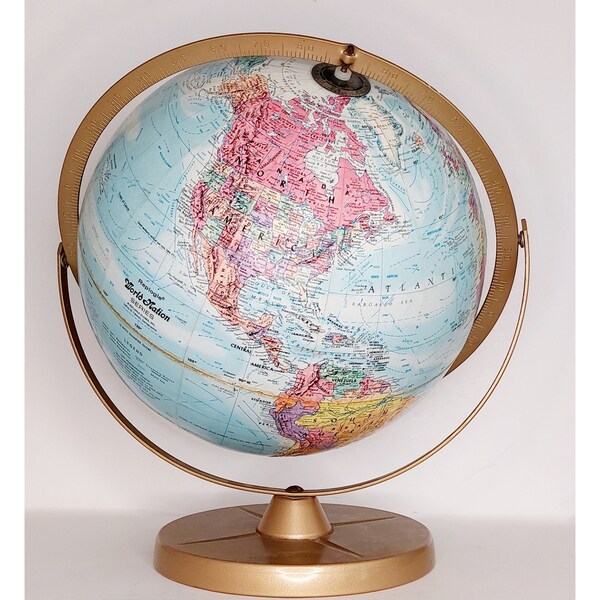 Vintage Replogle World Globe World Nation Series Made in USA