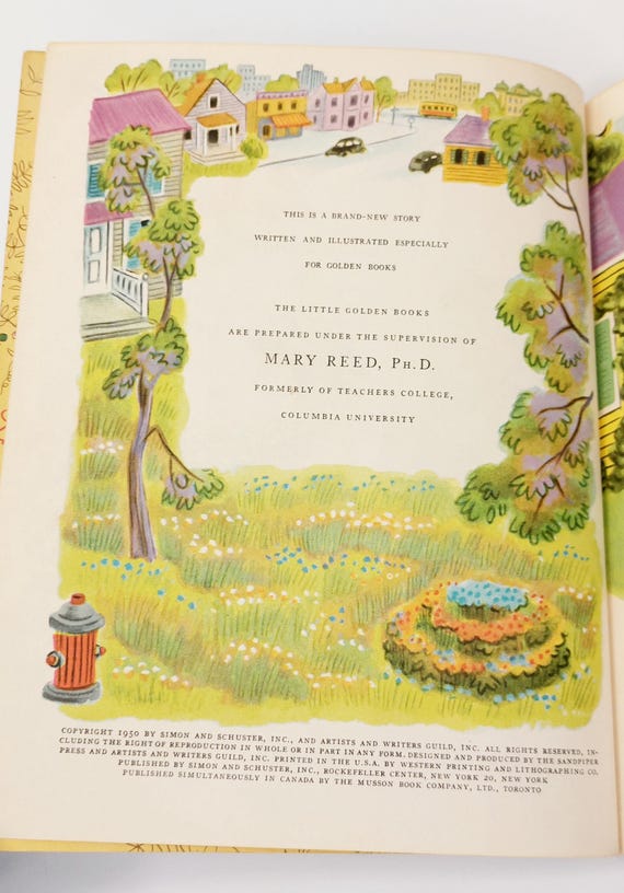Vintage 1950 First Edition Little Golden Book A Day at the Zoo