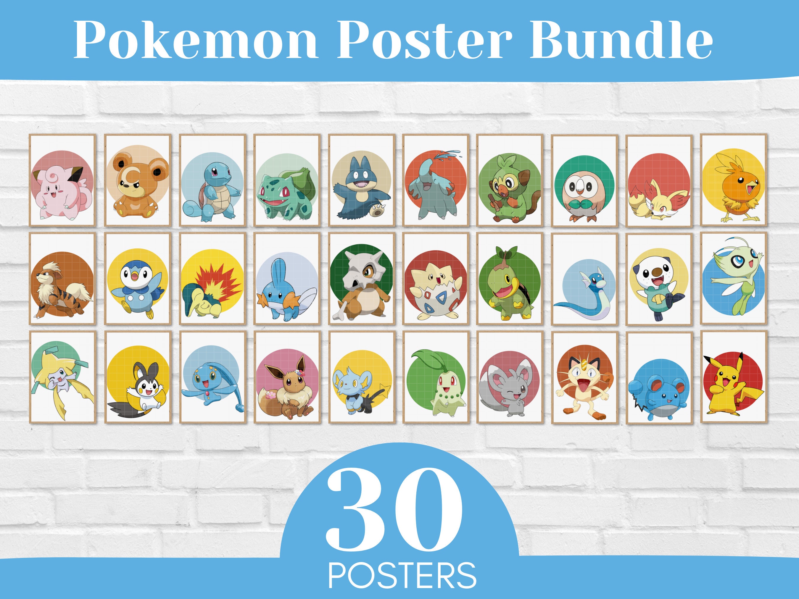 Pokemon Posters Digital Posters Art Print Digital Print - Etsy