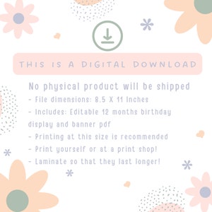 Groovy Retro Theme: Editable Birthday Display Printable | Etsy