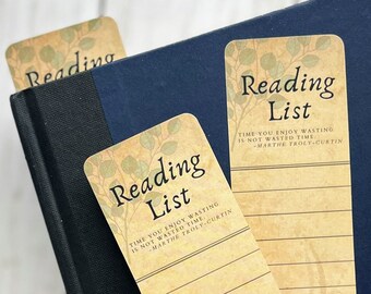 Printable Reading List Bookmark Printable Book Mark Tracker - Etsy