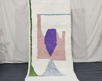 Handmade Moroccan Runner Rug – Colorful Berber Wool Carpet
