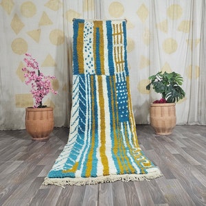Gorgeous Moroccan Runner Rug - berber Colorful Runner Rug -Authentic Moroccan Rug -Berber Runner Carpet - Authentic boujaad runner rug