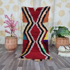 hallway Moroccan Rug Runner ,Bohemian Rug Runner, old Runner, Moroccan Runner Rug -Authentic Berber Carpet -Bohemian Cozy Chic Rug