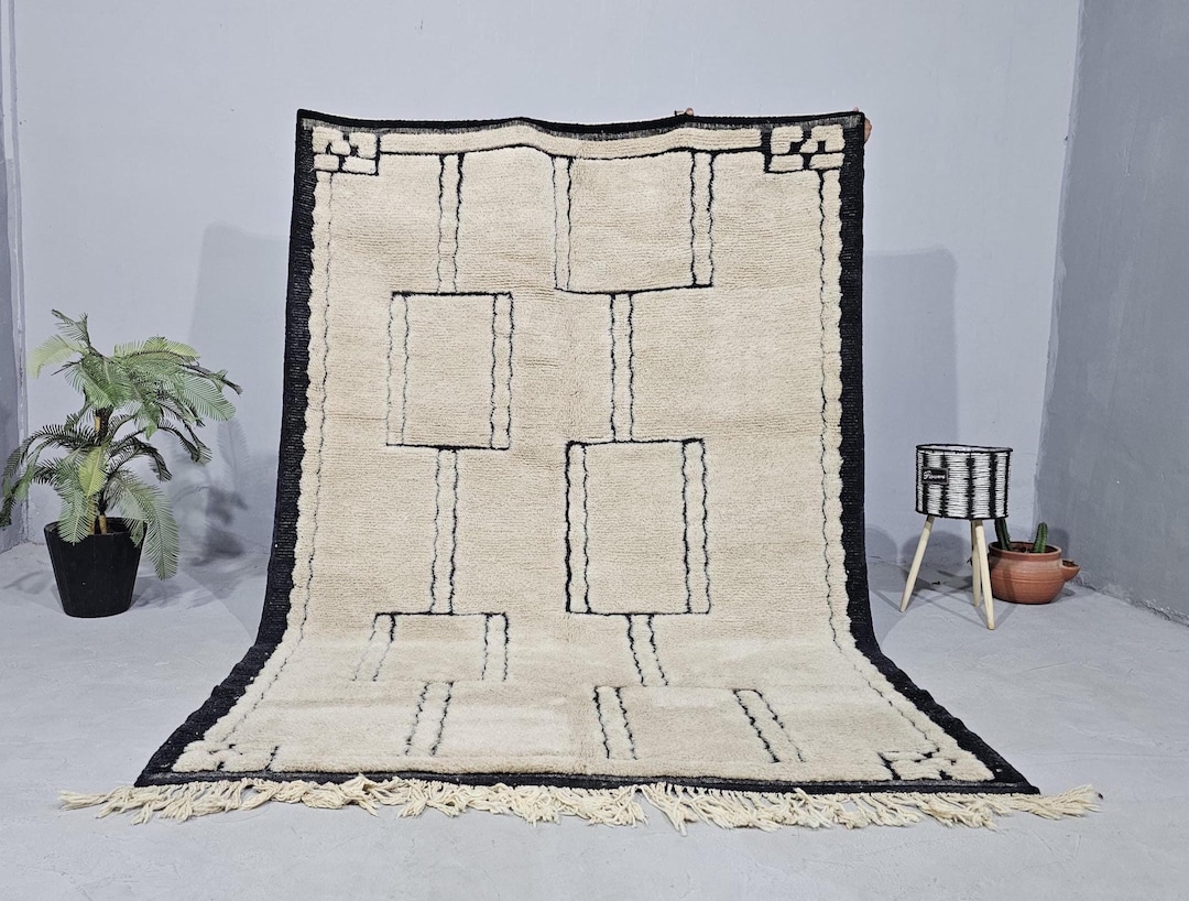 Gorgeous Beni Ourain Rug , Mrirt Rug Living Room ,hand-knotted Beni ...