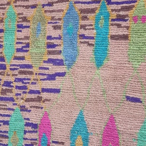 Preciosas alfombras Beni Ourain, alfombras de lana multicolores, alfombra marroquí hecha a mano, alfombras geométricas únicas, alfombra de área bereber, acogedora y elegante caarpet de lana boho imagen 6
