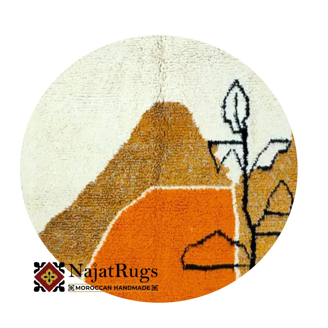 Moroccan Round Wool Rugs : Geometric Round Colorful Design - Etsy