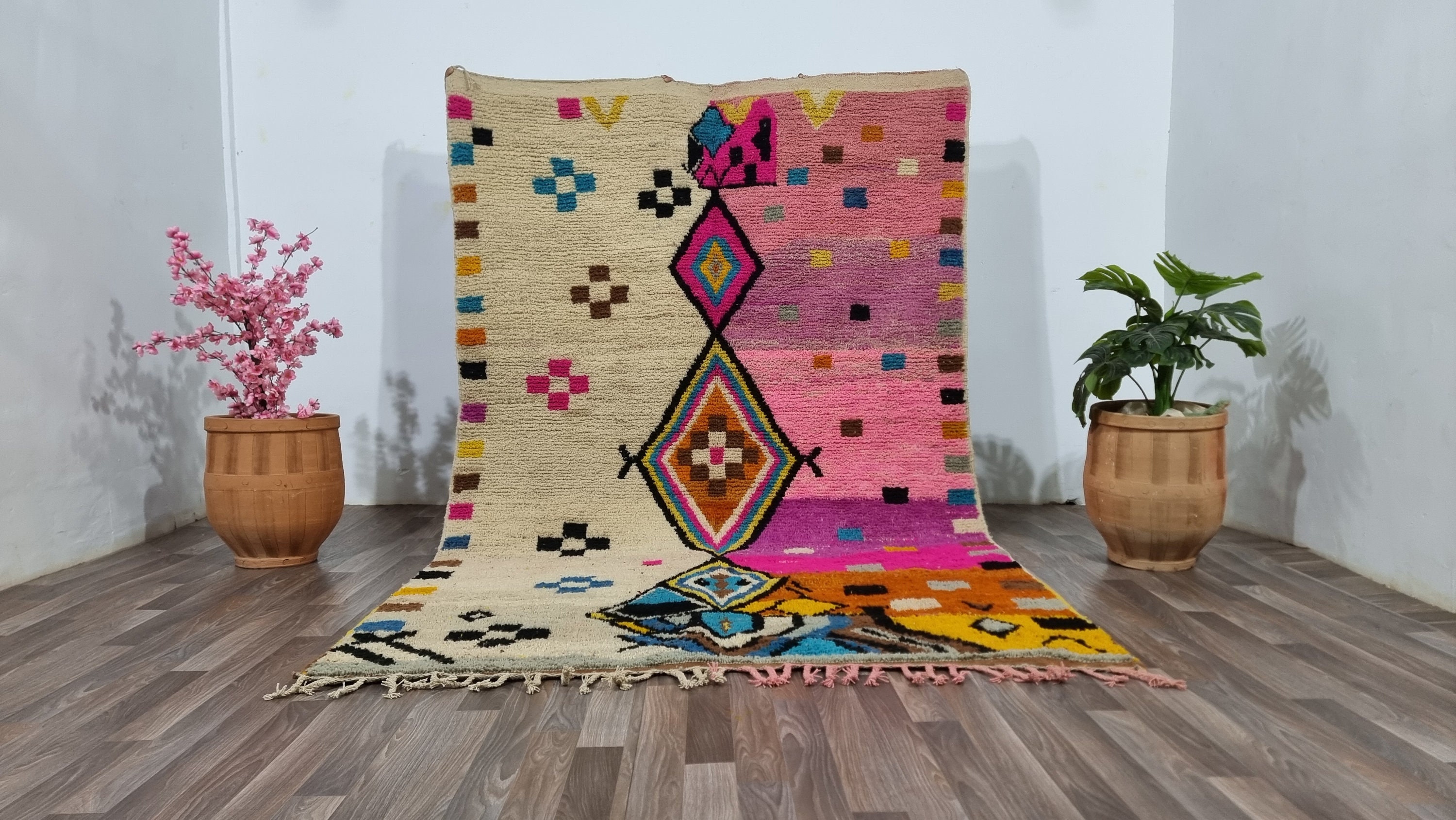 Wunderschöner Marokkanischer Teppich -Beni Ourain Teppich 23x30 -Beni Ourain Teppich - Handgefertigter Teppich - Beni Ourain Teppich