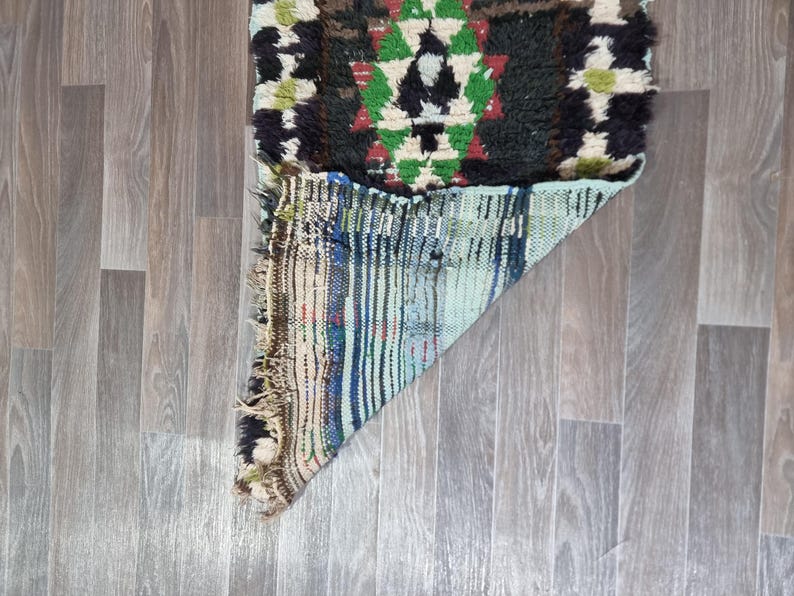 Moroccan Hallway Rug Runner ,vintage Boujaad Rug Runner hallway Runner