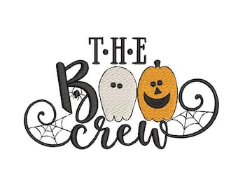 Boo machine embroidery design,  Halloween Embroidery, 4 size.