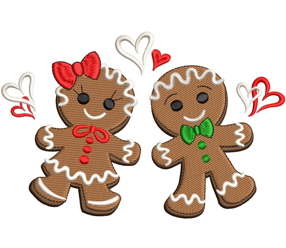 Gingerbread Man Embroidery Design Christmas Cookie Files (digital